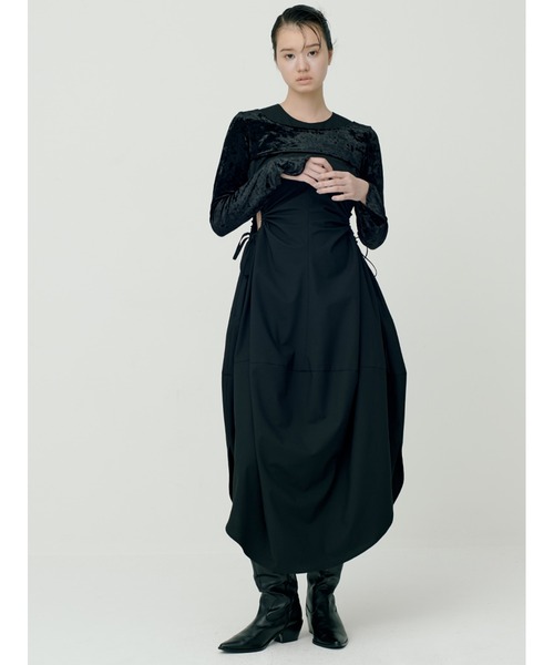 「SORIN」 ノースリーブワンピース 38 グレー レディース_画像2
