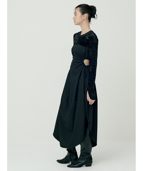 「SORIN」 ノースリーブワンピース 38 グレー レディース_画像5