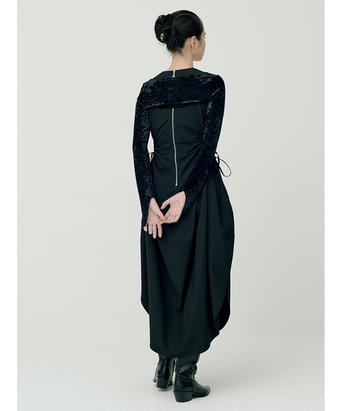 「SORIN」 ノースリーブワンピース 38 グレー レディース_画像6