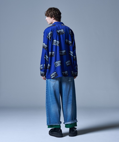 「glamb」 長袖シャツ L レッド メンズの画像