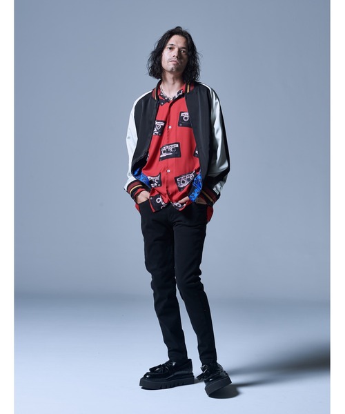 「glamb」 長袖シャツ L レッド メンズの画像