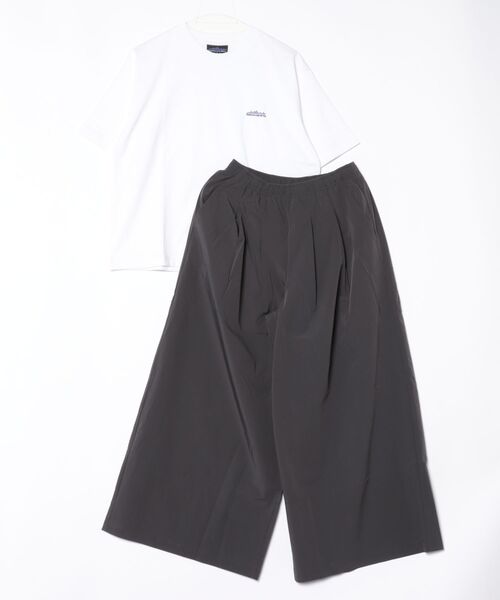 uvカット セットアップ 「THOUSAND MILE」SHORT SLEEVE T-SHIRT＆WIDE PANTS SET レディース_2