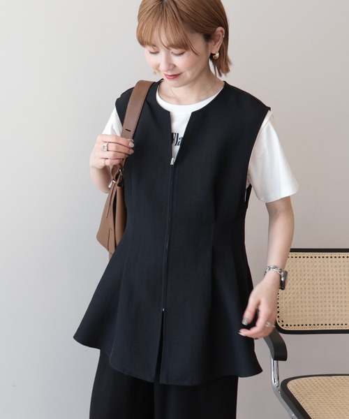 美品　EVERYDAY I LIKE. リネンベスト　ブラック ドゥーズィエムクラス Deuxieme Classe EVERYDAY I LIKE Linen Vest