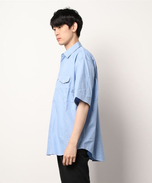 「BROOKLYN OVERALL」 半袖シャツ LARGE ブルー メンズ_画像2