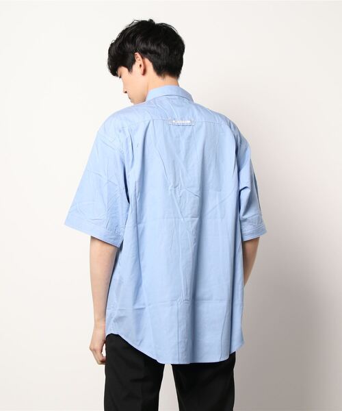 「BROOKLYN OVERALL」 半袖シャツ LARGE ブルー メンズ_画像3