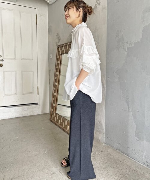 「Spick & Span」 長袖ブラウス FREE グレー レディース_2