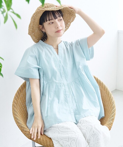 coen（コーエン） ブラウス シャツ 夏 半袖 「MARKET（マーケット
