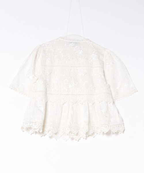 LILLITH EMBROIDERED SHORT SLEEVE TOP | LILLITH エンベリッシュド 半袖 トップ レディースの画像
