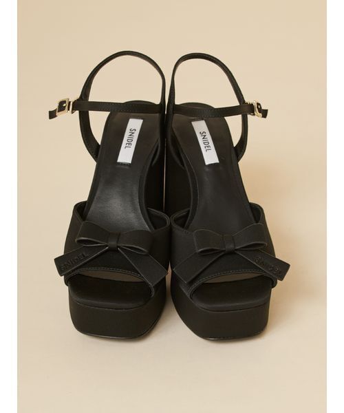 SNIDEL（スナイデル） 厚底 サンダル プラットフォームリボンサンダル