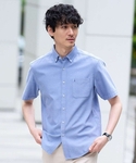 シャツ 半袖 「接触冷感 / 速乾」ボタンダウ...の詳細画像1