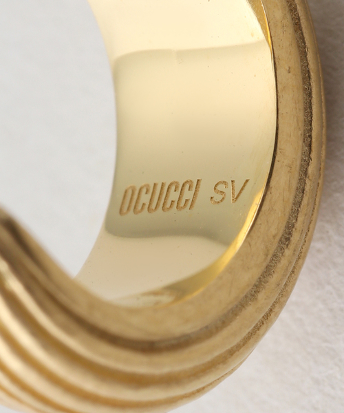 ピアス OCUCCI/オクチ Pierce Hoop-stripe ピアス レディースの画像