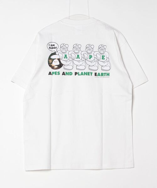 「AAPE BY A BATHING APE」 半袖Tシャツ LARGE グレー系その他2 メンズ_画像4