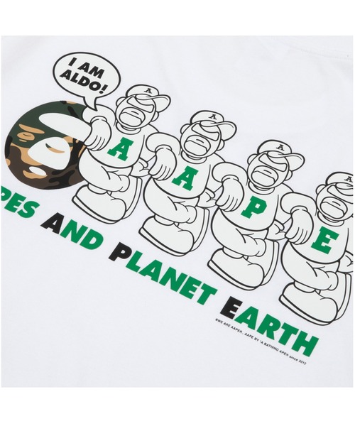 「AAPE BY A BATHING APE」 半袖Tシャツ LARGE グレー系その他2 メンズ_画像6