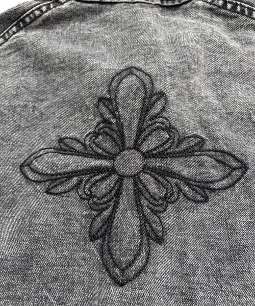 CANVAS+ セットアップ 夏 「CANVAS＋」クロス刺繍ヴィンテージデニム