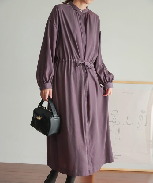 「URBAN RESEARCH DOORS」 長袖ワンピース MEDIUM ブラウン レディース_画像2