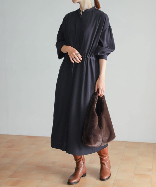 「URBAN RESEARCH DOORS」 長袖ワンピース MEDIUM ブラウン レディース_画像3