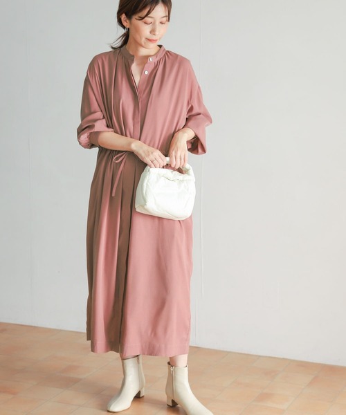 「URBAN RESEARCH DOORS」 長袖ワンピース MEDIUM ブラウン レディース_画像8