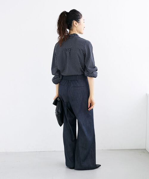「le.coeur blanc」 パンツ 36 ネイビー レディース_画像9