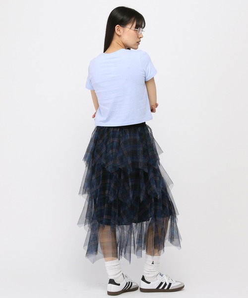 「MUCENT」 半袖Tシャツ SMALL ライトブルー レディース_画像9