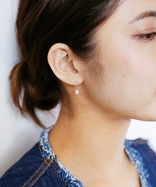 BLOOM（ブルーム） ピアス K10 ピンクゴールド キュービックジルコニア