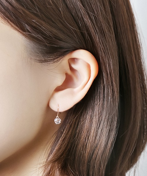 BLOOM（ブルーム） ピアス K10 ピンクゴールド キュービックジルコニア