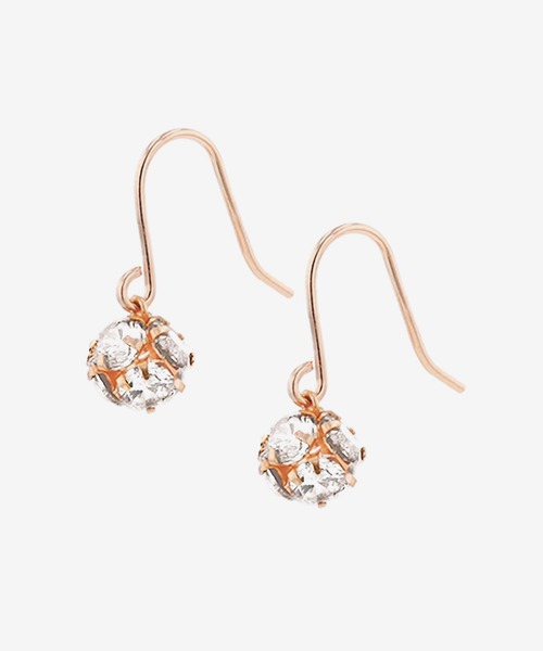 BLOOM（ブルーム） ピアス K10 ピンクゴールド キュービックジルコニア