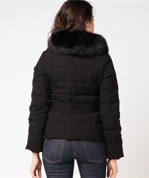 ダウン ダウンジャケット フォックスファーショートダウンコート Viaggio ポリエステル100％