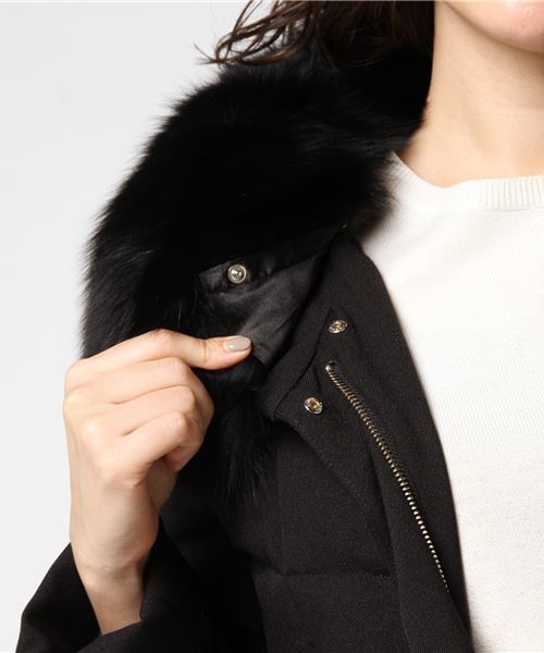 ダウン ダウンジャケット フォックスファーショートダウンコート Viaggio ポリエステル100％