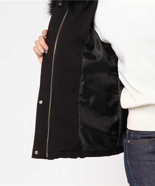 ダウン ダウンジャケット フォックスファーショートダウンコート Viaggio ポリエステル100％