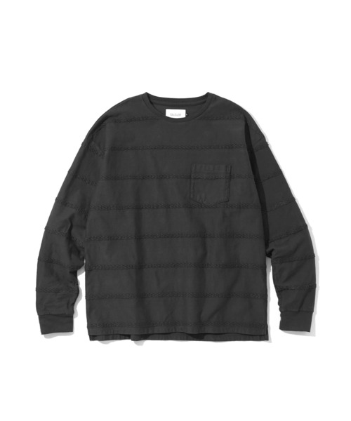 CAL O LINE（キャルオーライン） tシャツ ケーブルストライプロング