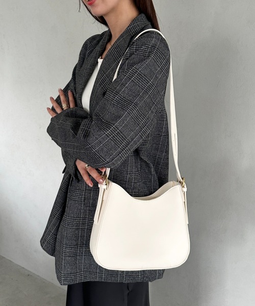 lether shoulder bag レザーショルダーバッグ　ours ショルダーバッグ バッグ leather big belt shoulder bag／PU太