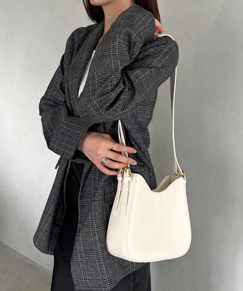 ショルダーバッグ・ポシェット LEATHER SHOULDER BAG ショルダーバッグ バッグ leather big belt shoulder bag/PU太