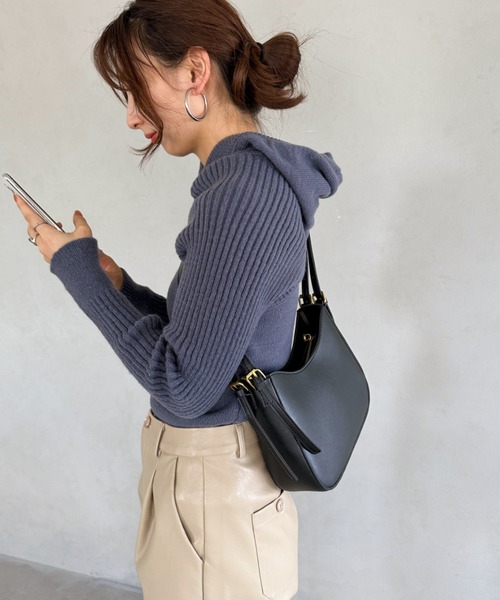 ショルダーバッグ・ポシェット Felt Shoulder Bag - Mint ショルダーバッグハンドバッグ ファー シャギー ミニ 6colors