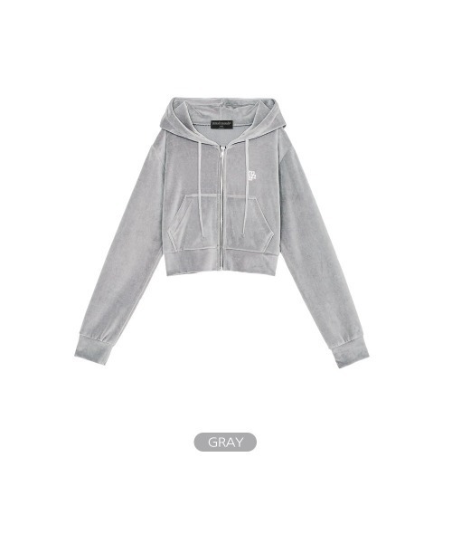 パーカー A'GEM/9 × .kom「muah muah/ムーアムーア」POINT VELVET TRAINING HOOD ZIPUP/ポイントベ A'GEM/9 × .kom『muah muah/ムーアムーア』POINT VELVET