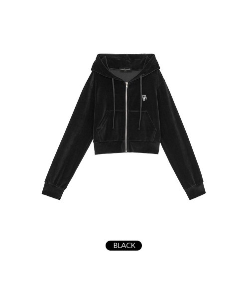 パーカー A'GEM/9 × .kom「muah muah/ムーアムーア」POINT VELVET TRAINING HOOD ZIPUP/ポイントベ A'GEM/9 × .kom『muah muah/ムーアムーア』POINT VELVET