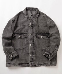 デニムジャケット　希少　フランス製　ユーロヴィンテージ　Gジャン　オーバーサイズ 古着 80s フランス製 Euro Levi's 4thタイプ ポケット付 デニム