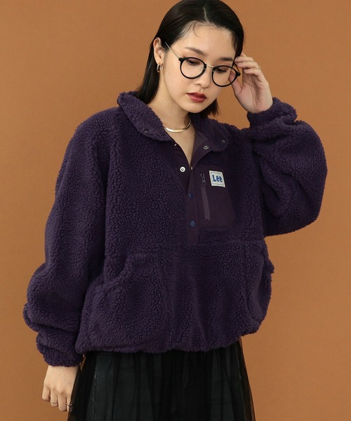 Lee/リー ハーフスナップボアプルオーバー レディース トップス Lee/リー ハーフスナップボアプルオーバー レディース