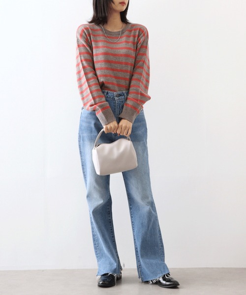 EGLANTINE ニット セーター カシミヤブレンドボーダープル