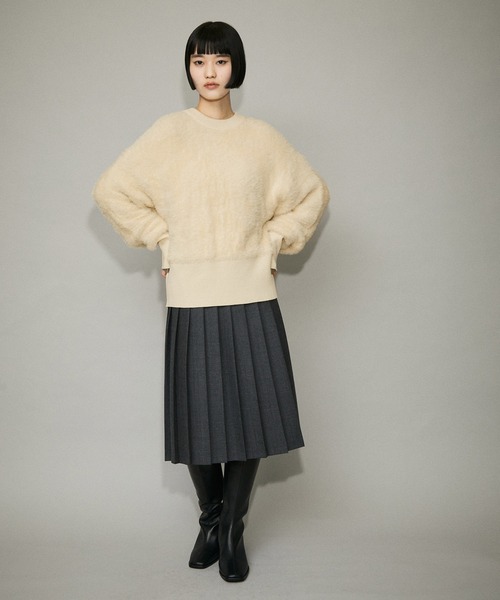 「ADAM ET ROPE'」 長袖ニット FREE チャコールグレー レディース ADAM ET ROPE' 「ADAM ROPE'」 長袖ニット FREE