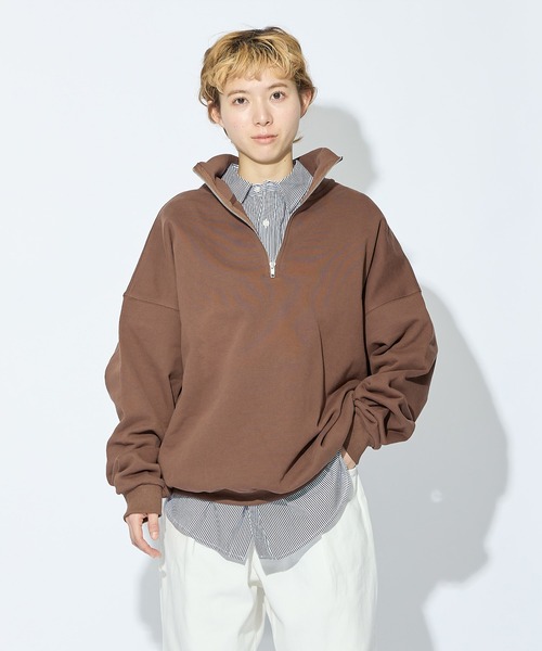 へいさん専用タイムセール！ＸＬスウェットとハーフジップの２枚盛り UNISEX》Heavy-Weight Sweat Prime-Over Sailor Collar Half Zip