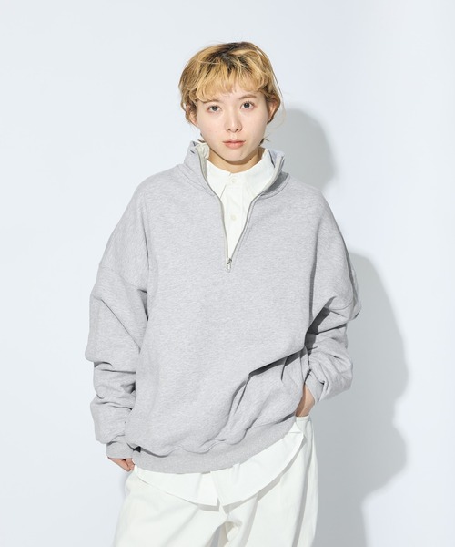 meltum トレーナー スウェット 「ZOZO限定」HALF ZIP SWEAT