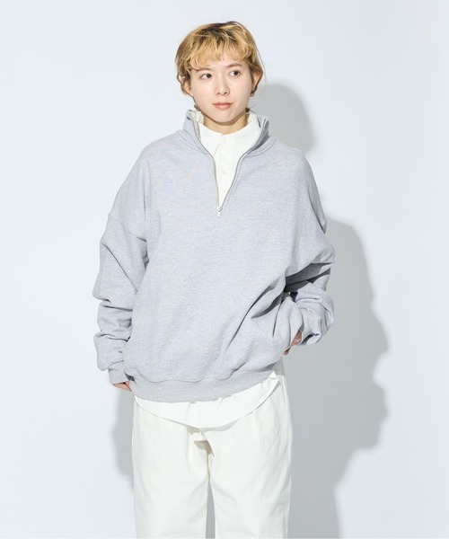 meltum トレーナー スウェット 「ZOZO限定」HALF ZIP SWEAT
