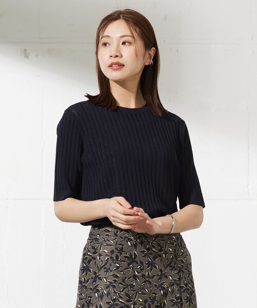 サマーニット ニット セーター 「洗える・抗菌防臭」VISCOSE STRETCH