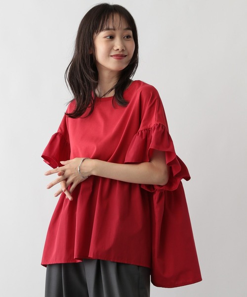 布帛切替半袖T FOUND GOOD tシャツ 布帛切替プルオーバー レディース