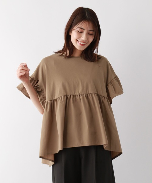 FOUND GOOD tシャツ 布帛切替プルオーバー レディース