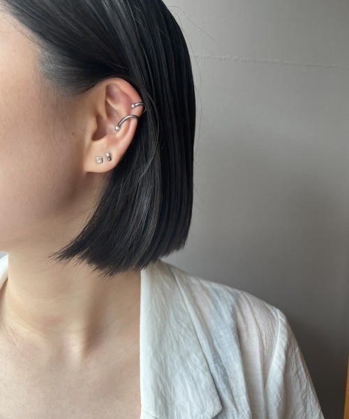 and cloud ピアス Minimum Square Pierce/Single レディース