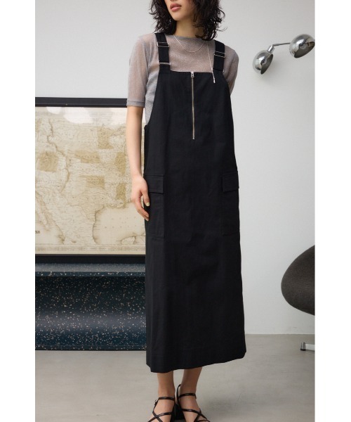 AZUL BY MOUSSY ワンピース コットンリネンジャンスカ