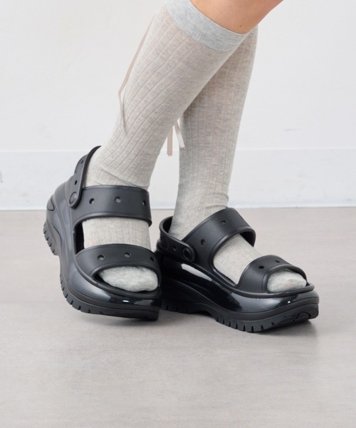 crocs Mega Crush Clog ブラック 厚底 サンダル crocs（クロックス） 厚底 スポーツサンダル サンダル 「crocs」MEGA