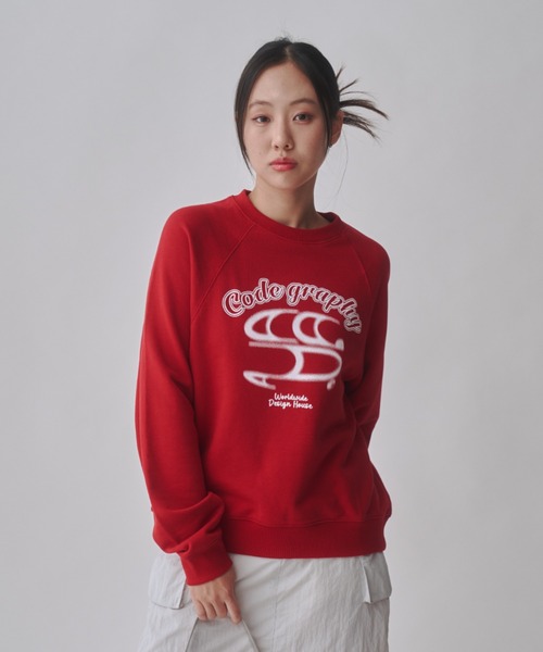 トレーナー スウェット (Woman) WAVE arch logo sweatshirt レディース codegraphy トレーナー スウェット (Woman) WAVE arch logo