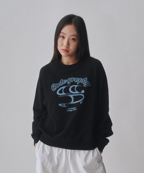 トレーナー スウェット (Woman) WAVE arch logo sweatshirt レディース codegraphy トレーナー スウェット (Woman) WAVE arch logo